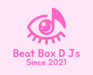 Pink Eye Music Note logo