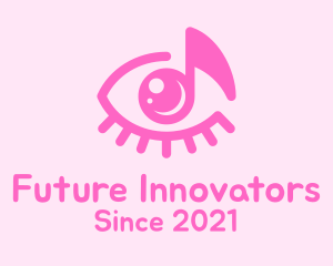 Pink Eye Music Note logo
