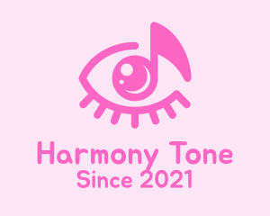 Pink Eye Music Note logo design