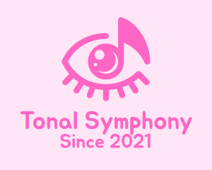 Pink Eye Music Note logo design