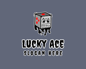 Angry Dice Graffiti logo design