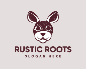 Rustic  Rabbit Animal logo design