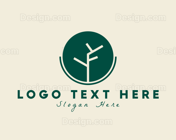 Geometric Organic Branch Logo