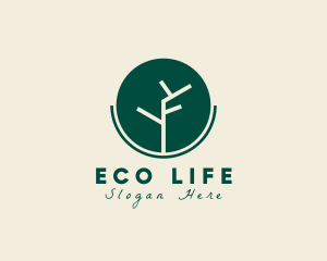 Geometric Organic Branch  logo design