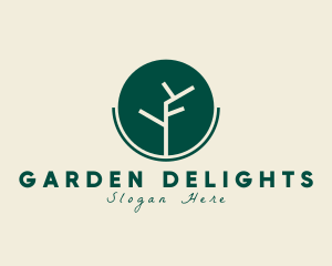 Geometric Organic Branch  logo design