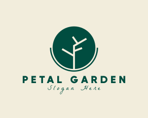 Geometric Organic Branch  logo design