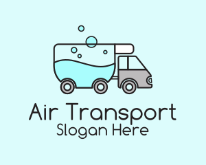 Laundry Service Truck  logo design