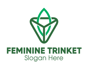 Triangle Leaf Outline logo