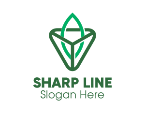 Triangle Leaf Outline logo