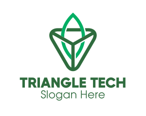 Triangle Leaf Outline logo