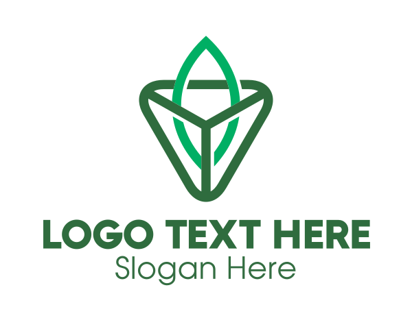 Green And White logo example 1