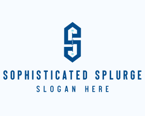 Plumbing Pipe Letter S logo design