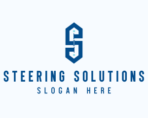 Plumbing Pipe Letter S logo design