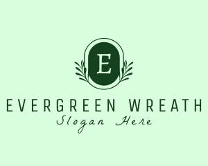 Nature Plant Wreath logo design