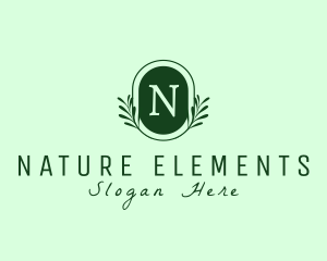 Nature Plant Wreath logo design