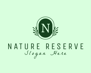 Nature Plant Wreath logo design