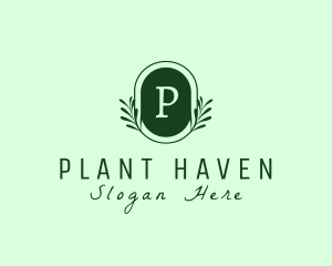 Nature Plant Wreath logo design