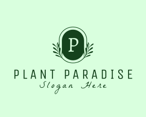 Nature Plant Wreath logo design