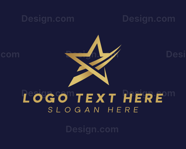 Elegant Swoosh Star Logo