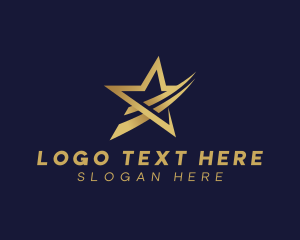 Elegant Swoosh Star logo