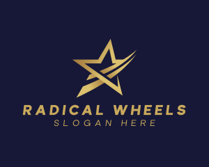 Elegant Swoosh Star Logo