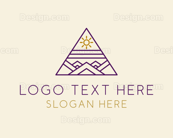 Sun Triangle Pyramid Logo