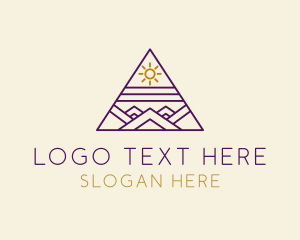 Sun Triangle Pyramid Logo