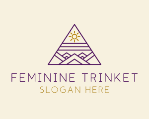 Sun Triangle Pyramid logo design