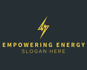 Energy Lightning Bolt logo design