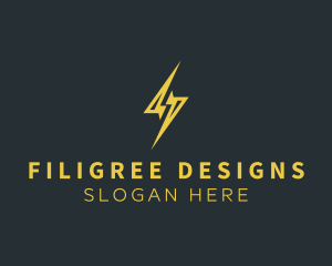 Energy Lightning Bolt logo design