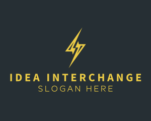 Energy Lightning Bolt logo design