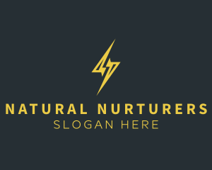 Energy Lightning Bolt logo design