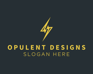 Energy Lightning Bolt logo design