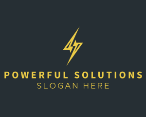 Energy Lightning Bolt logo design