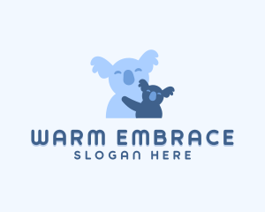 Baby Koala Hug  logo design