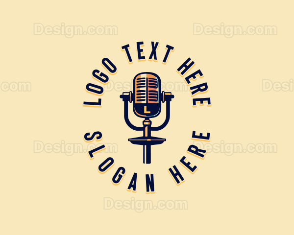 Podcaster Broadcast Studio Logo