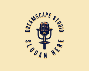 Podcaster Broadcast Studio logo design