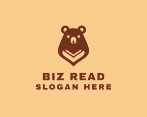 Book Bear Reading logo design