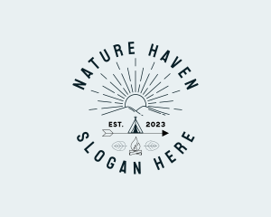 Nature Camping Adventure logo design