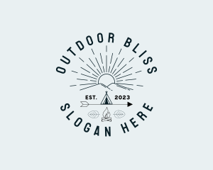 Nature Camping Adventure logo design