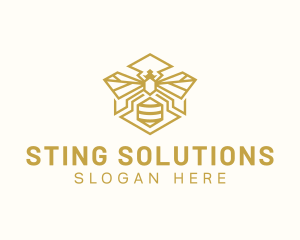 Hexagon Bee Sting logo