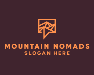 Orange Mountain Chat logo design