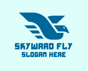 Blue Flying Bird logo