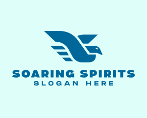 Flying Bird Wings logo
