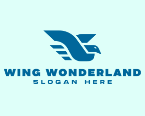 Flying Bird Wings logo design