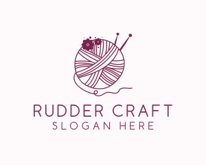 Floral Yarn Thread Sewing  logo design