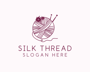 Floral Yarn Thread Sewing  logo design