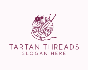 Floral Yarn Thread Sewing  logo design