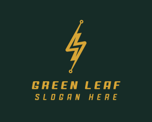 Energy Lightning Circuit logo design