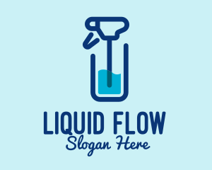 Disinfection Spray Bottle  logo design